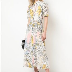 Derek Lam 10 Crosby Map Print Shirt Dress NWT